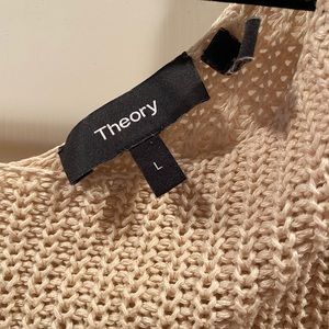 Open back linen sweater by Theory